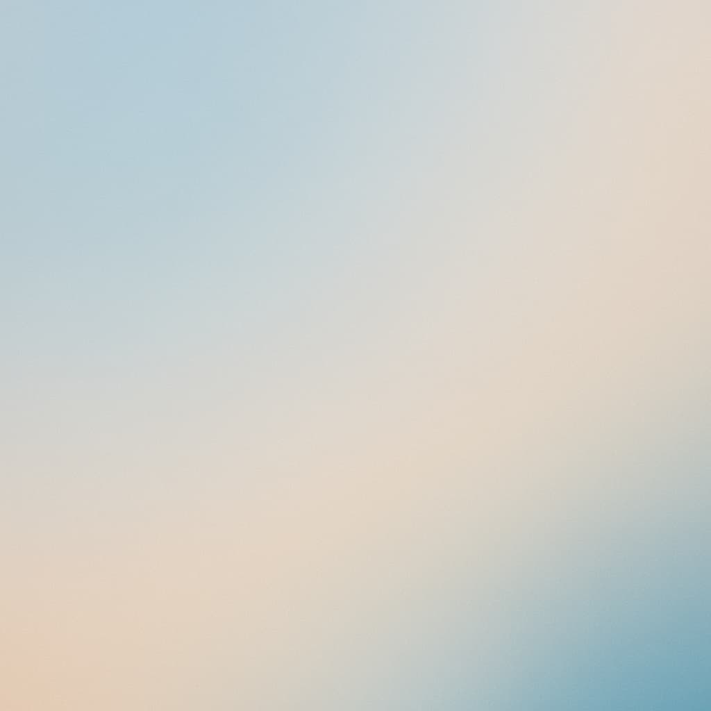 A soft digital gradient background in calming blue and beige tones, representing mental clarity and the gentle focus cultivated through mindfulness.